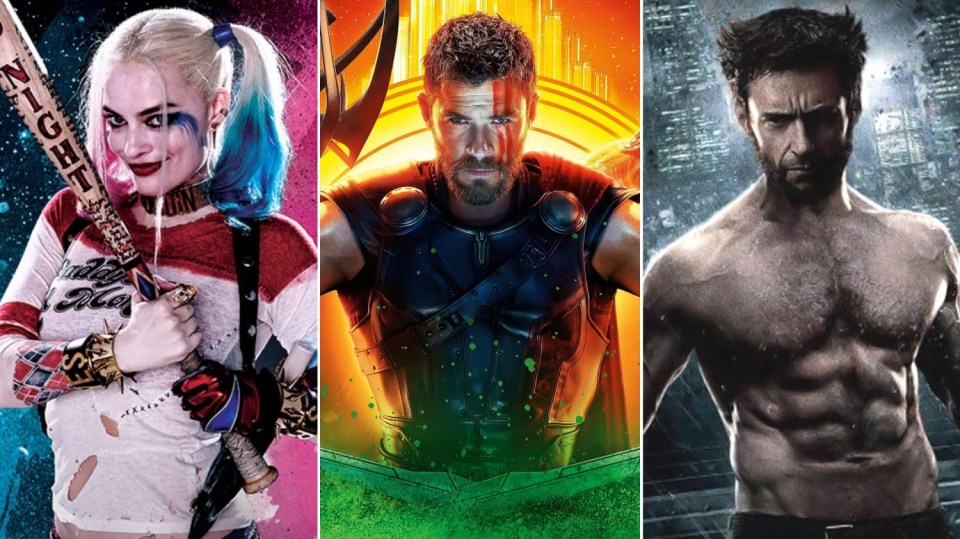 Margot Robbie, Chris Hemsworth a Hugh Jackman